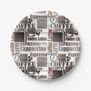 Plato De Papel La almohada favorita de lanzamiento de café