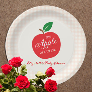 Plato De Papel La Apple De Nuestro Baby Shower Ojo