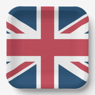 Plato De Papel La bandera británica Union Jack