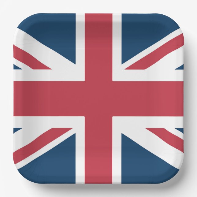 Plato De Papel La bandera británica Union Jack (Anverso)