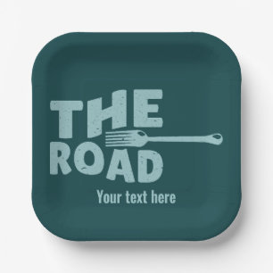 Plato De Papel La bifurcación en la tipografía de la carretera