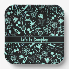 Plato De Papel la bioquímica azul acuática moderna es compleja