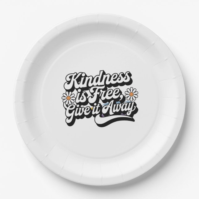 Plato De Papel "La bondad es gratis, devuélvalo" (Anverso)