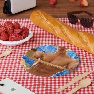 Plato De Papel La camiseta sin mangas de SlipperyJoe hombre muscu