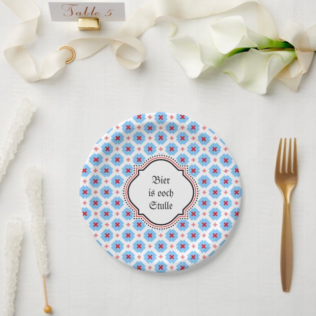 Plato De Papel La cerveza es ooch Stulle (Boda)