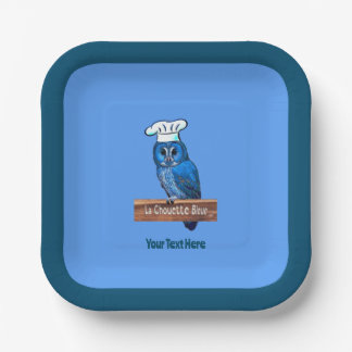 Plato De Papel La Chouette Bleue Cafe