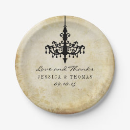 Plato De Papel La colección de Bodas de candelabros de época