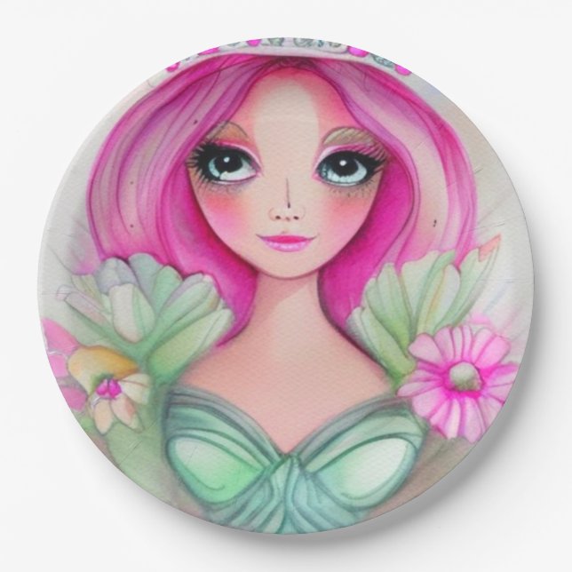 Plato De Papel La colección Princess (Anverso)