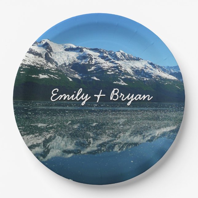 Plato De Papel La costa de Alaska, hermosa fotografía natural (Anverso)