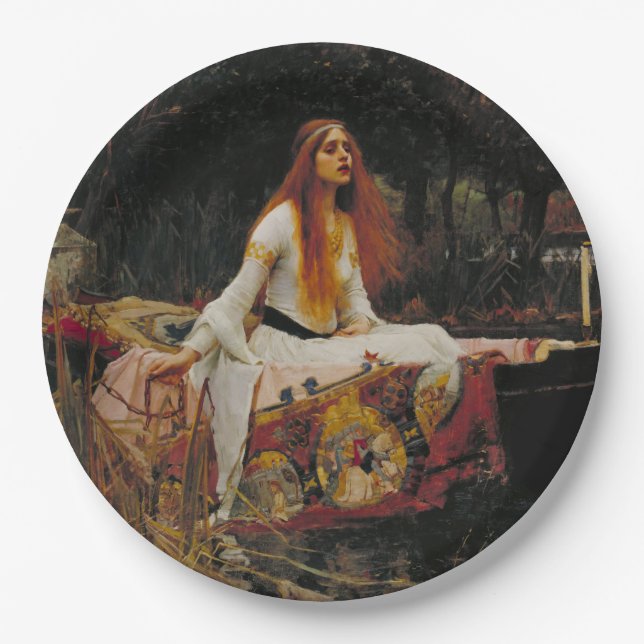 Plato De Papel La dama de Shalott (Anverso)