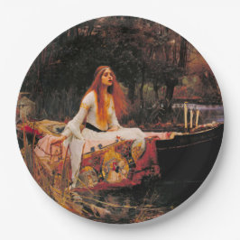 Plato De Papel La dama de Shalott (Belleza medieval)