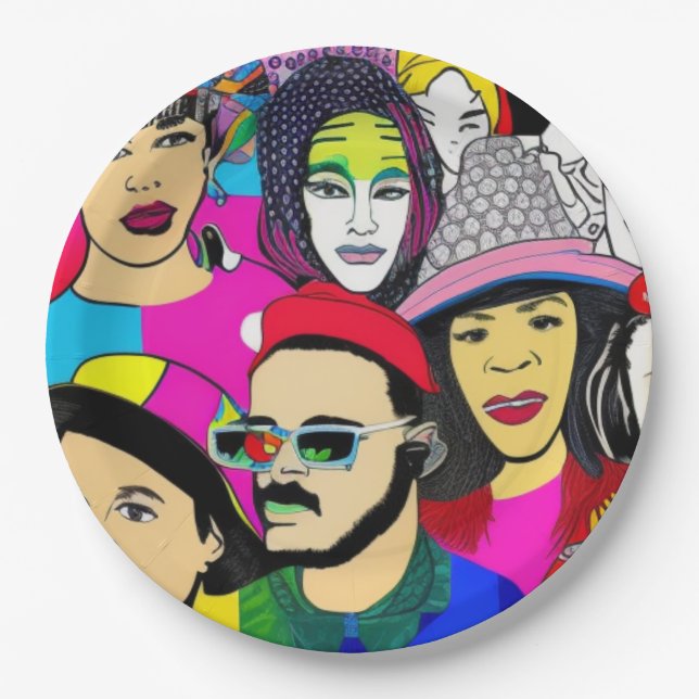 Plato De Papel La diversidad es divertida (Anverso)