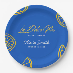 Plato De Papel La Dolce Vita Despedida de soltera minimalista ita