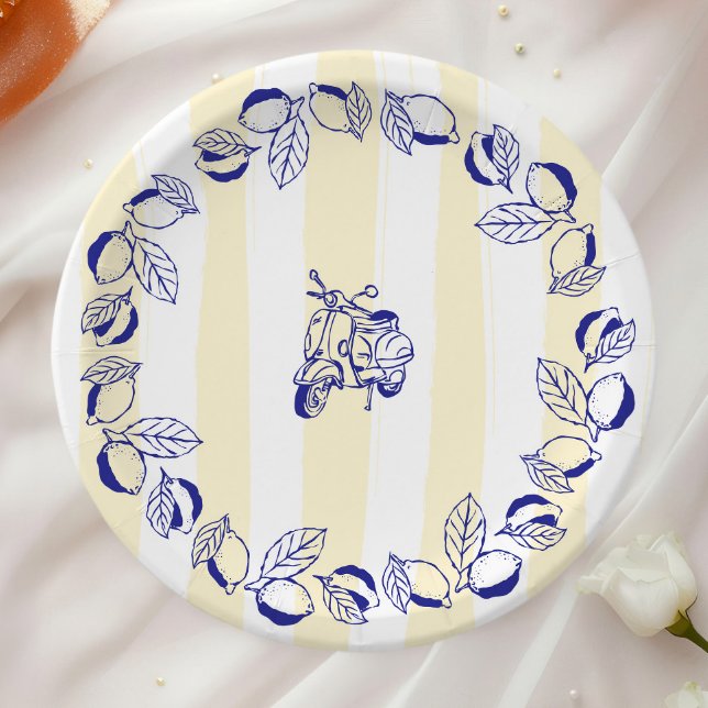 Plato De Papel La Dolce Vita Lemon Italiana Amarilla Ducha de Nov (Subido por el creador)