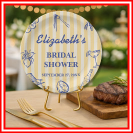 Plato De Papel La Dolce Vita Limones Ducha Nupcial Italiana