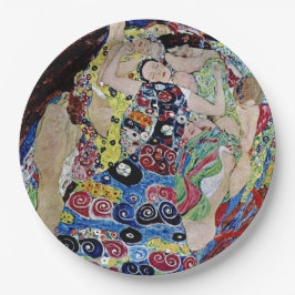 Plato De Papel La doncella de Gustav Klimt, art nouveau, art deco