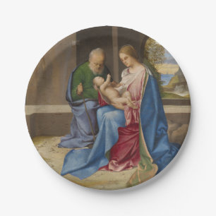 Plato De Papel La familia santa por Giorgione