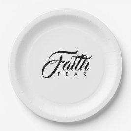 Plato De Papel La fe sobre el miedo blanco