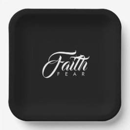 Plato De Papel La fe sobre el miedo negro