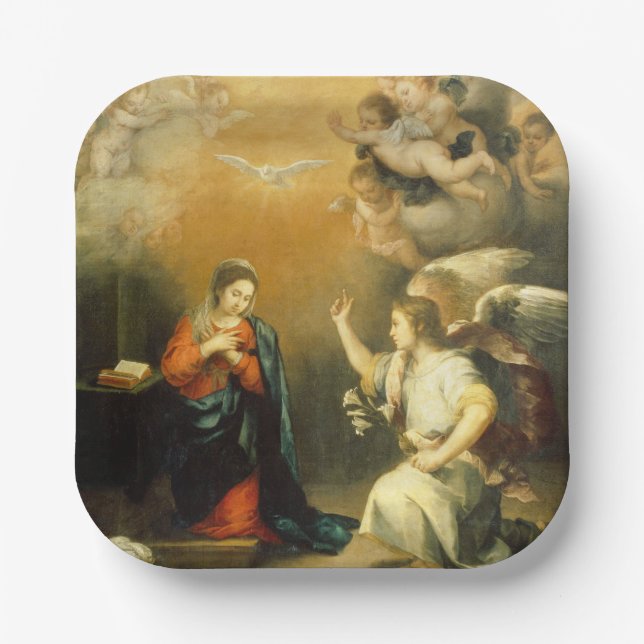 Plato De Papel La festividad virgen (Anverso)