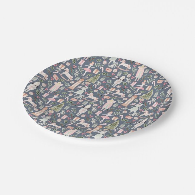 Plato De Papel La fiesta de la acuarela de Nutcracker (Angular)