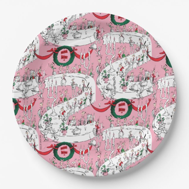 Plato De Papel La fiesta de Navidad de los Whos (Anverso)