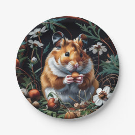 Plato De Papel La fiesta de otoño de Hamster