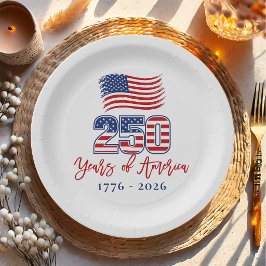 Plato De Papel La fiesta del 250 cumpleaños de América