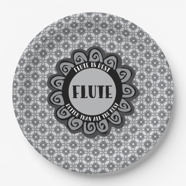 Plato De Papel La flauta es lo mejor (Anverso)