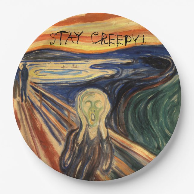 Plato De Papel LA GRÁFICA DE SCREAM Stay haLLoWeeN (Anverso)