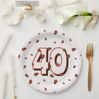 Plato De Papel La gran edad del partido de cumpleaños de Ladybugs