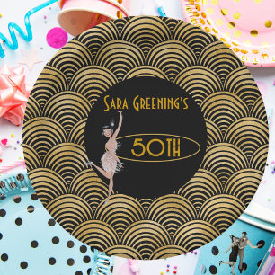 Plato De Papel La gran Gatsby de los 20's Flapper en 1920