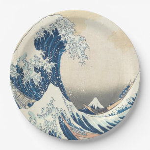 Plato De Papel La gran ola del Kanagawa Ukiyo-e japonés