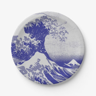Plato De Papel La gran onda de Kanagawa