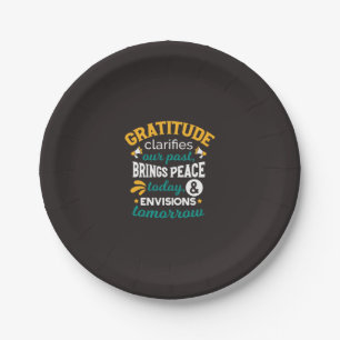 Plato De Papel La gratitud trae paz hoy – Fe positiva