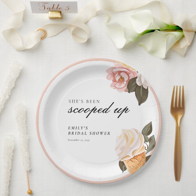 Plato De Papel La han escogido para que duela nupcial (Boda)