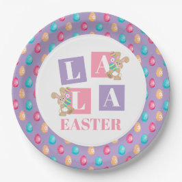 Plato De Papel La La Easter Bunny Egg Hunt Party