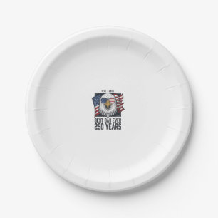 Plato De Papel La Mejor Camiseta Patriótica Del Papá De 250 Años 