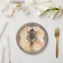 Plato De Papel La melodía de la naturaleza, la danza del hada flo