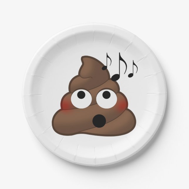 Plato De Papel La música observa emoji del impulso (Anverso)