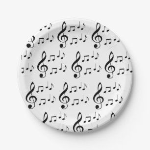 Plato De Papel La "música observa" las placas de papel
