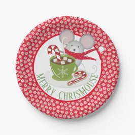 Plato De Papel La nieve de ChrisMouse choca con placas de papel