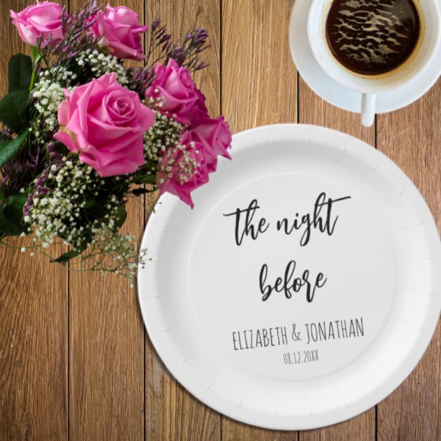 Plato De Papel La noche antes de la cena del ensayo Boda (Subido por el creador)