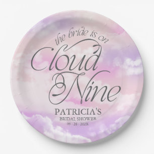 Plato De Papel La Novia Está En La Nube Nueve Despedida de Solter