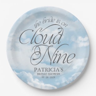 Plato De Papel La Novia Está En La Nube Nueve Despedida de Solter
