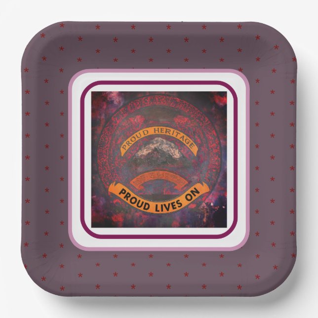 Plato De Papel La Orgullosa Herencia Vive (Anverso)