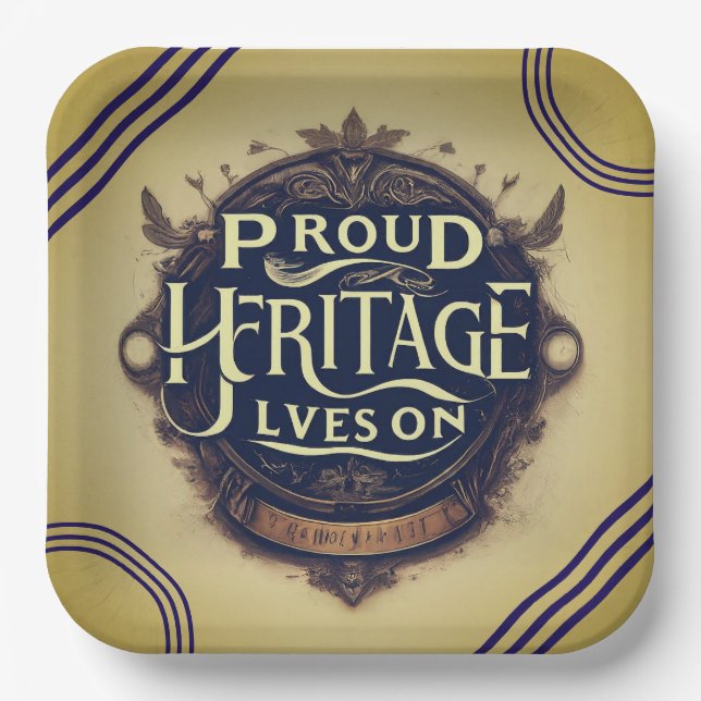 Plato De Papel La Orgullosa Herencia Vive (Anverso)