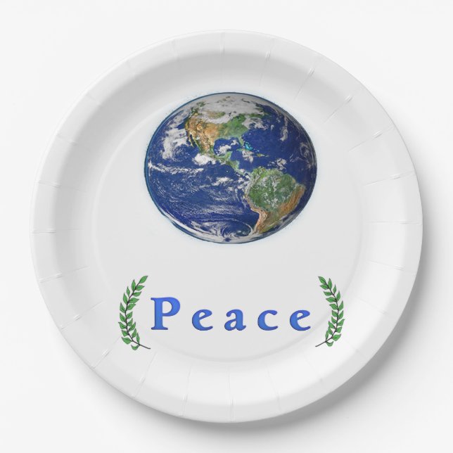 Plato De Papel La paloma de la paz (Anverso)