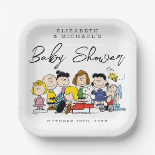 Plato De Papel La pandilla de los cacahuetes   BABY SHOWER