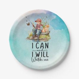 Plato De Papel La pesca es mi terapia